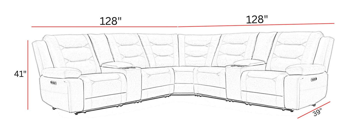 Caldwell - Modular Power Reclining Sectional