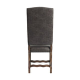 Gramercy - Silla de comedor con respaldo alto y capitoné (juego de 2) - Chocolate