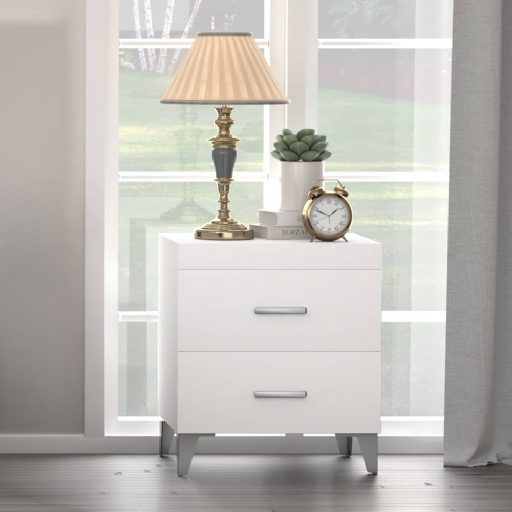 Casilda - Mesita de noche - Acabado blanco