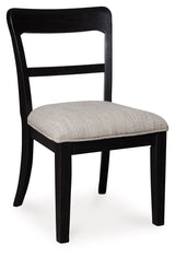 Greddinton - Round Dining Table Set - Black Chairs