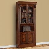Huntington - Glass Door Cabinet - Antique Vintage Pecan