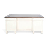 Carriage House - Desk - White / Dark Brown