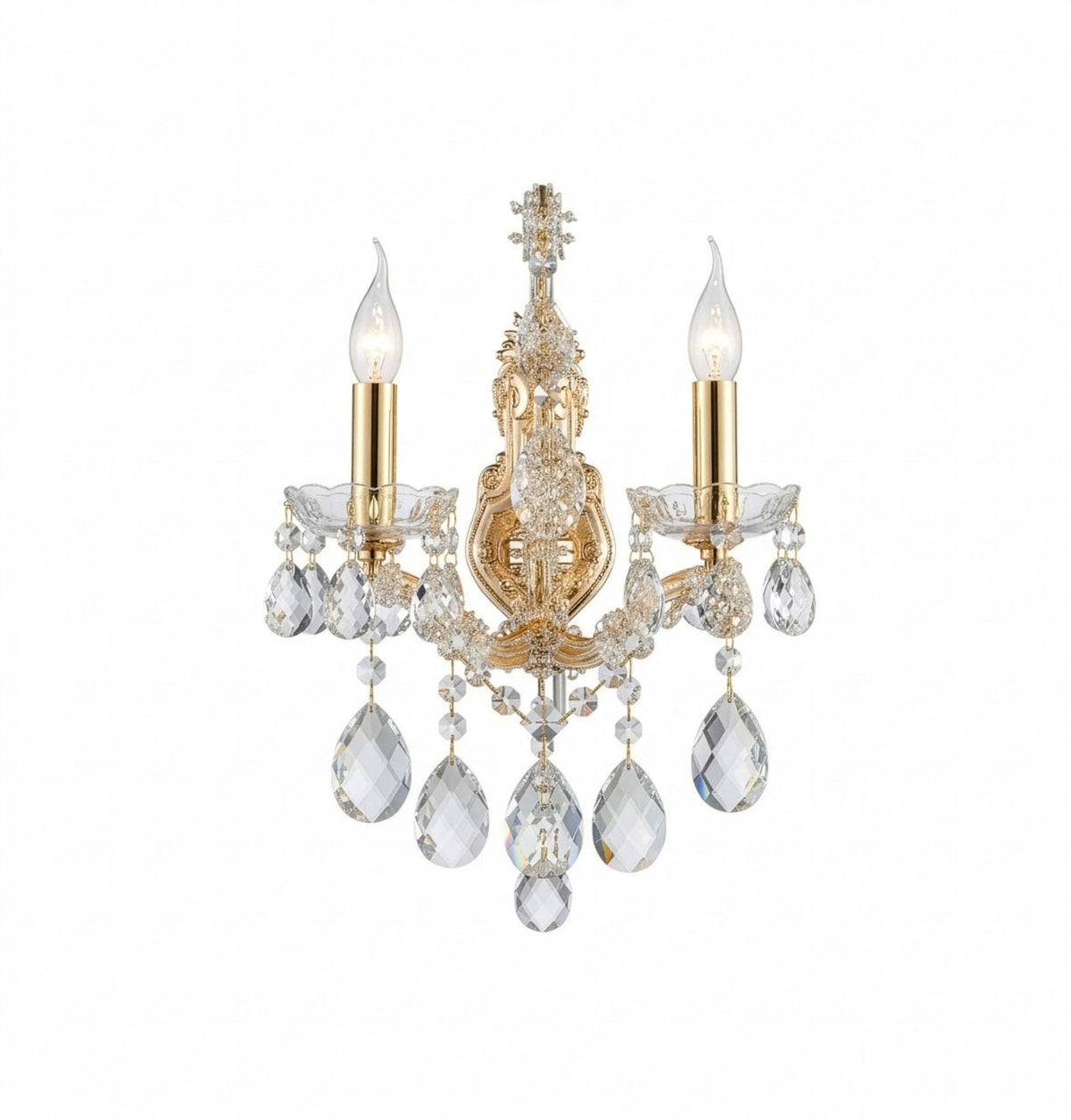 Michael Amini Lighting - La Scala Traditional Crystal Wall Sconce - Gold