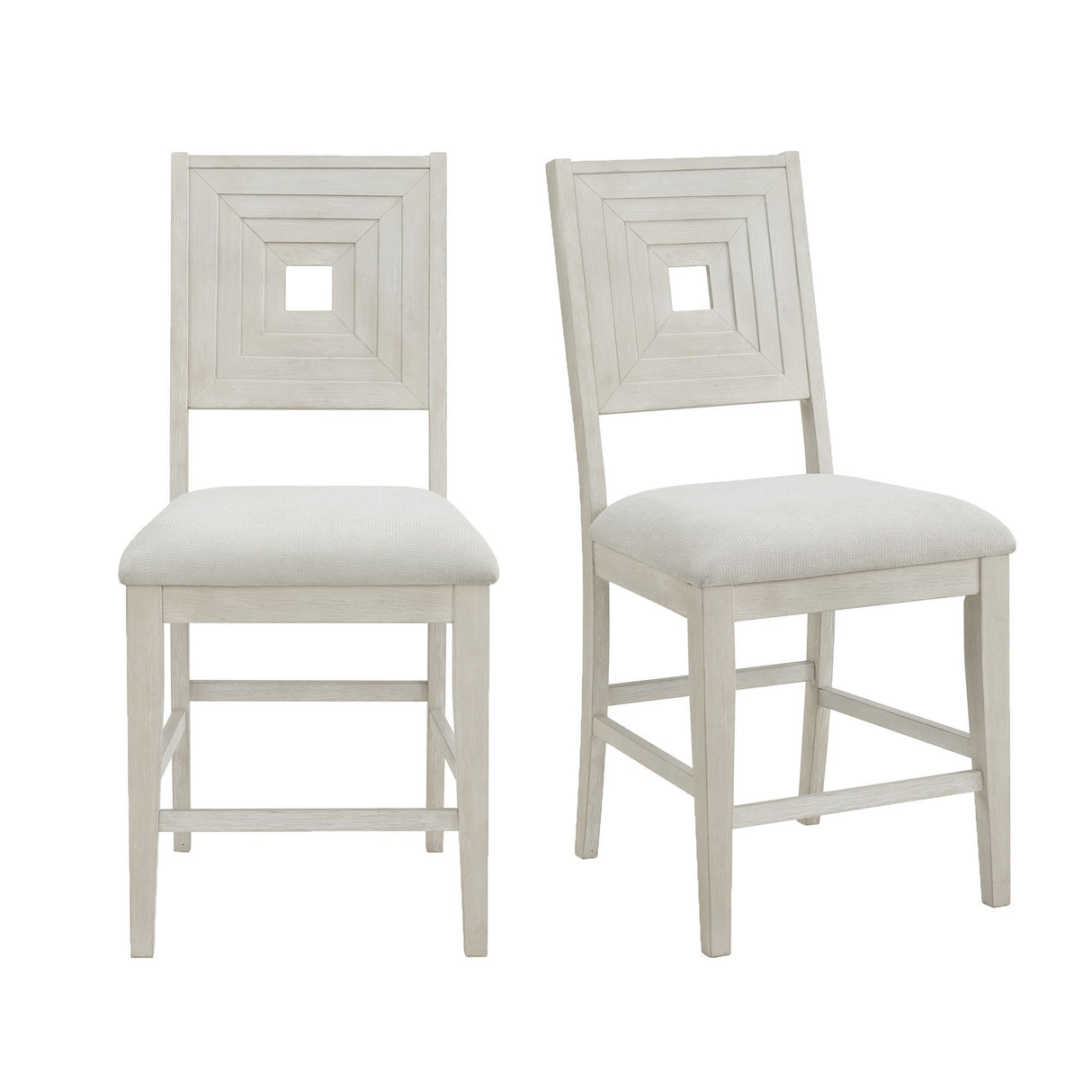 Avalanche - Silla de comedor auxiliar (Juego de 2) - Blanco antiguo