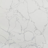 Koen - Round Dining Table, Engineering Marble Top - White & Black