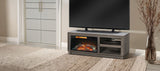 56" Media Console With Faux Crystals Electric Fireplace