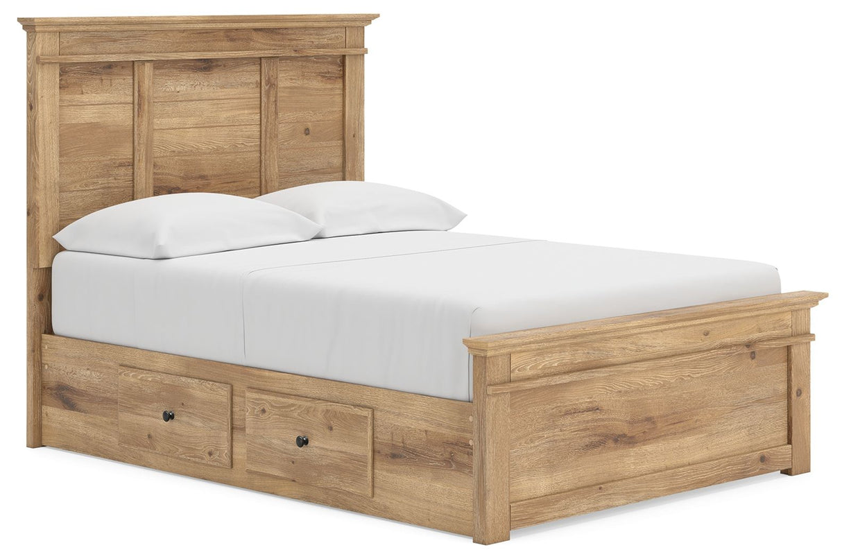 Makidern - Cama con almacenamiento en panel y unidad de almacenamiento bajo la cama