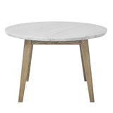 Vida - Marble Top Round Dining Table - White
