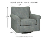 Renley - Swivel Glider Accent Chair - Ash