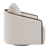 Lenora - Accent Chair With Swivel - Beige Chenille