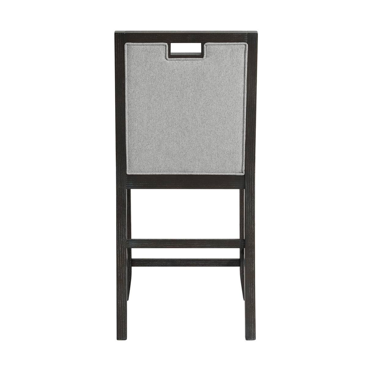 Elodie - Silla alta de tela para barra (juego de 2) - Carbón / Gris