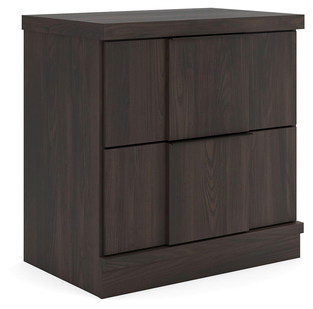 Shaehartin - Two Drawer Night Stand - Dark Brown
