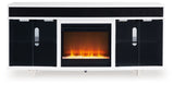 Gardoni - 72" TV Stand With Electric Fireplace - White / Black