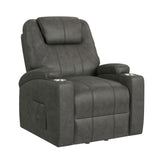 Kenmore - Sillón Elevador P1 con Masaje Térmico - Gris Oscuro Simba