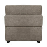 Rylie - Sillón Modular sin Brazos con Almohada - Gris Oscuro
