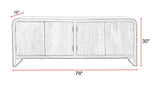 Portico - 78" Console - Warm Brown