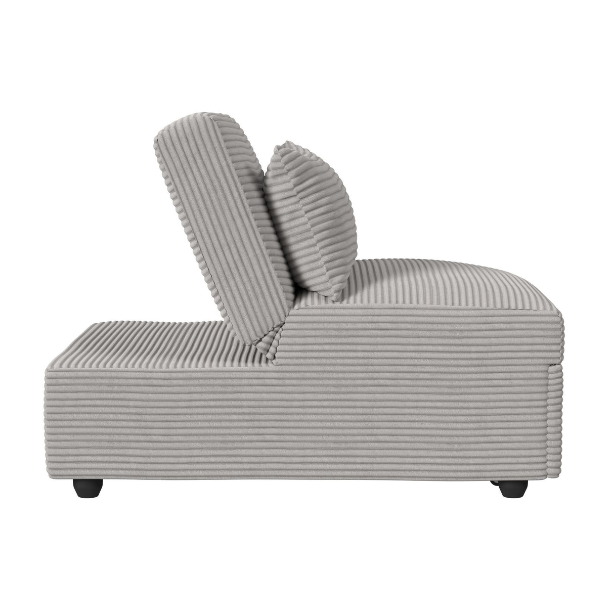 Pluto - Sillón con cojín lumbar, clic clac y elevable - Gris Coronado