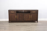 72" Wood Media Console - Coffee Bean