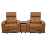 Phoenix - Sillón Reclinable de Cine en Casa de 2 Asientos Zero Gravity Power Con Cuña y Audio Inmersivo
