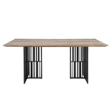 Zudora - Dining Table - Antique Oak & Black
