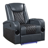 Alair - Sillón reclinable eléctrico con Bluetooth, cargador inalámbrico y portavasos