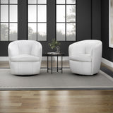 Barolo - Sillón giratorio de club de cuero 100% italiano (Juego de 2)