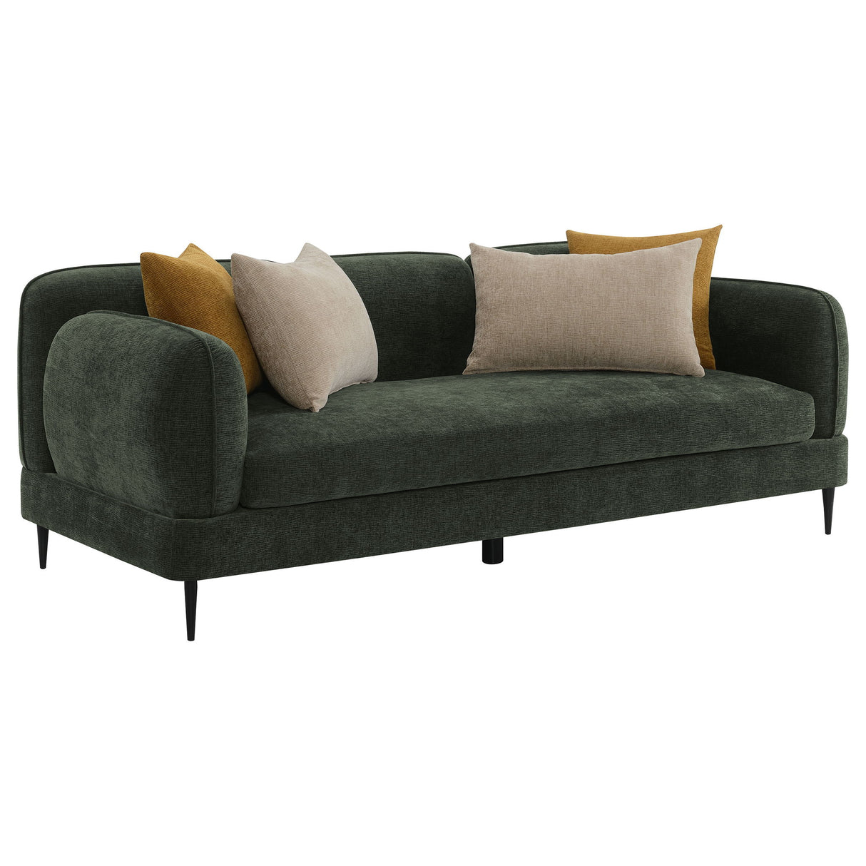 Jade - Chenille Upholstered Modern Track Arm Sofa