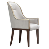 Houston - Dining Arm Chair - Porcini / Walnut