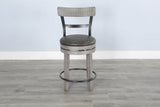 Alpine - Taburete giratorio de mostrador, asiento acolchado (juego de 2) - Gris