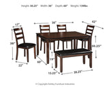 Coviar - Dining Room Table Set (Set of 6) - Brown