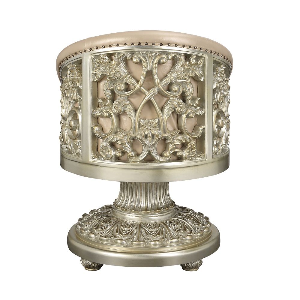 Sorina - Silla de comedor - Poliuretano y acabado dorado antiguo - 96,52 cm