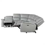 Alexandria - Leather Power Sectional alternate view 15