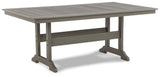 Visola - RECT Dining Table w/Umb OPT - Gray