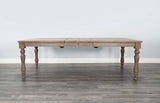 Sierra - Rectangular Dining Table With Extensions With Turned Legs - Amber