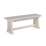 Bayside - Wood Side Bench - Marble White
