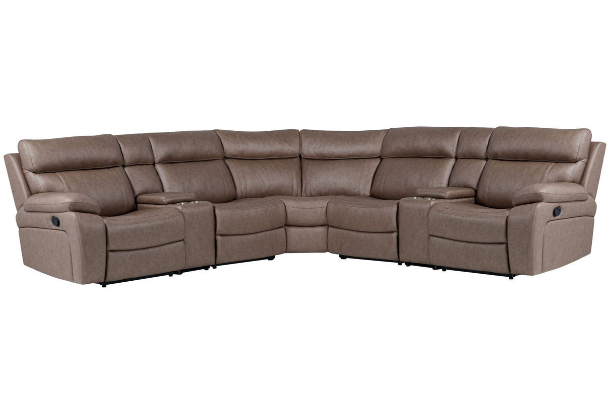 Theon - Modular Manual Reclining Sectional And Entertainment Console