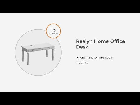 Realyn - Escritorio de oficina en casa - Marrón claro