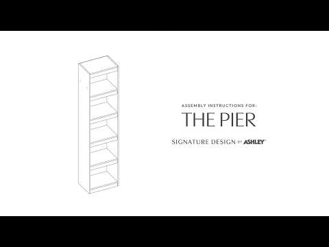 Willowton - Pier - 4 Shelves - Whitewash