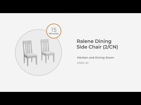 Ralene - Silla de comedor tapizada (juego de 2) - Marrón medio