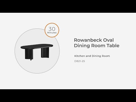 Rowanbeck - Mesa de comedor ovalada - Negra