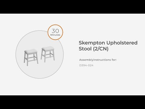 Skempton - Taburete tapizado (Set de 2) - Blanco