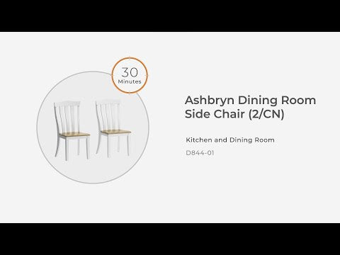 Ashbryn - White / Natural - Dining Room Side Chair (Set of 2)