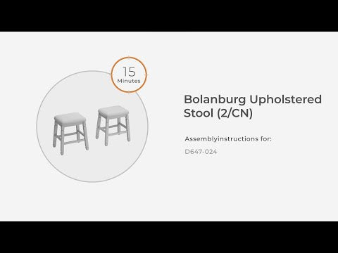Bolanburg - Taburete tapizado (Set de 2) - Beige