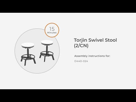Torjin - Taburetes giratorios (Juego de 2)