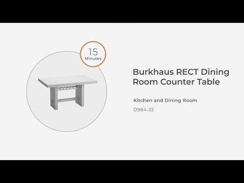 Burkhaus - Mesa alta rectangular para comedor - Marrón oscuro