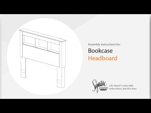 Altyra - Cabecero de panel para cama con estantes