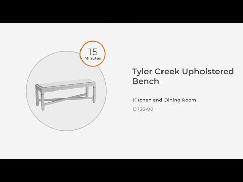 Tyler Creek - Banco tapizado - Negro / Marrón grisáceo