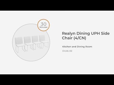 Pharwynn - Silla de comedor tapizada (juego de 4) - Tostado
