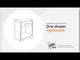 Shawburn - One Drawer Night Stand - Open Cubby - White / Black / Gray