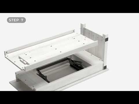 Freedan - Mesa de centro elevable - Marrón grisáceo